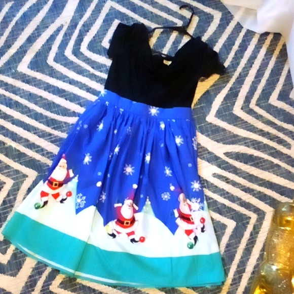 Vintage Dresses & Skirts - Santa Clause Holiday cocktail Dress fun & adorable! Size 6 TTS